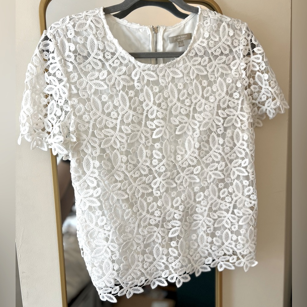 LAST CALL!! Joan Vass Fitted Lace Top